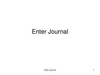 Enter Journal