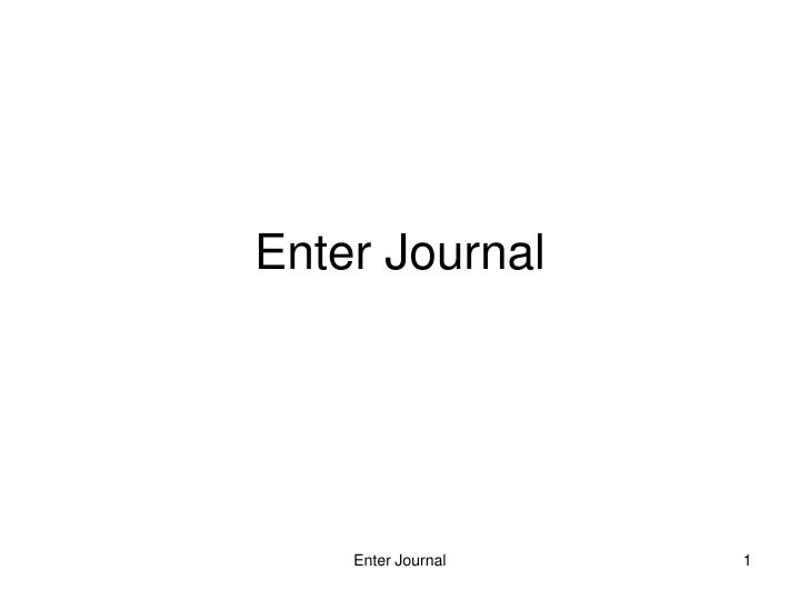 enter journal