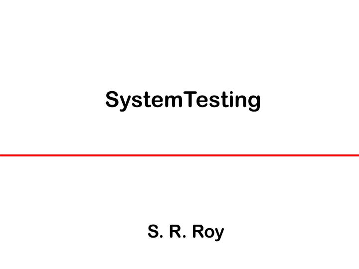 systemtesting