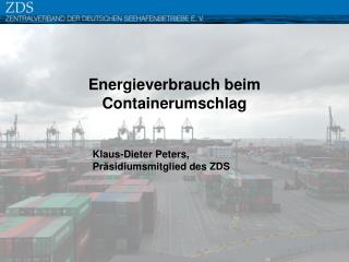 Energieverbrauch beim Containerumschlag