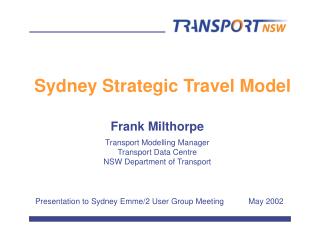 Sydney Strategic Travel Model