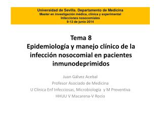 tema 8 epidemiolog a y manejo cl nico de la infecci n nosocomial en pacientes inmunodeprimidos