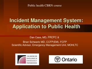 Incident Management System: Application to Public Health