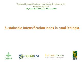 Sustainable intensification of crop-livestock systems in the Ethiopian highlands
