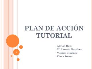 plan de acci n tutorial