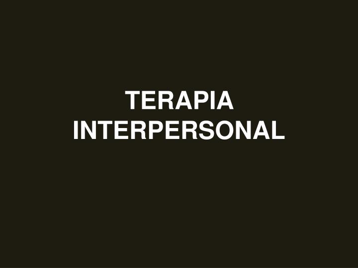 terapia interpersonal