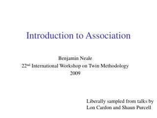Introduction to Association