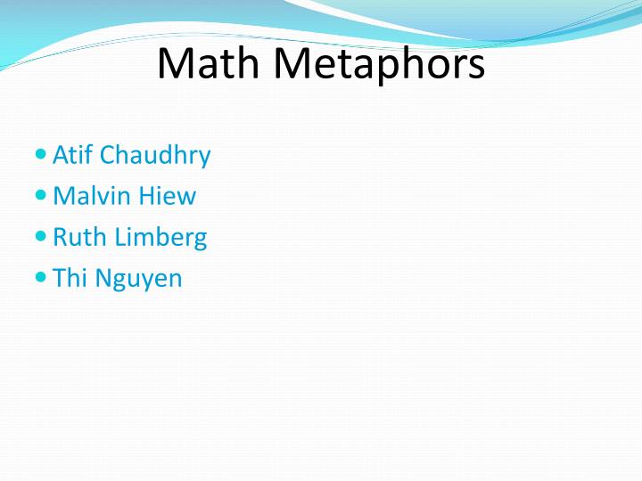 math metaphors