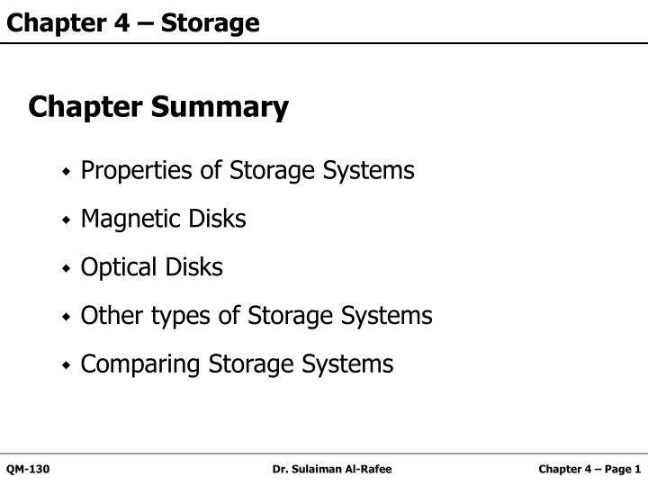 chapter 4 storage
