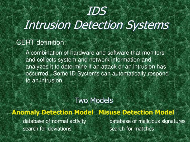 ids intrusion detection systems