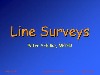 Line Surveys
