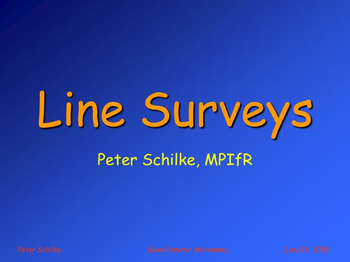 line surveys