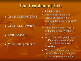 The Problem of Evil