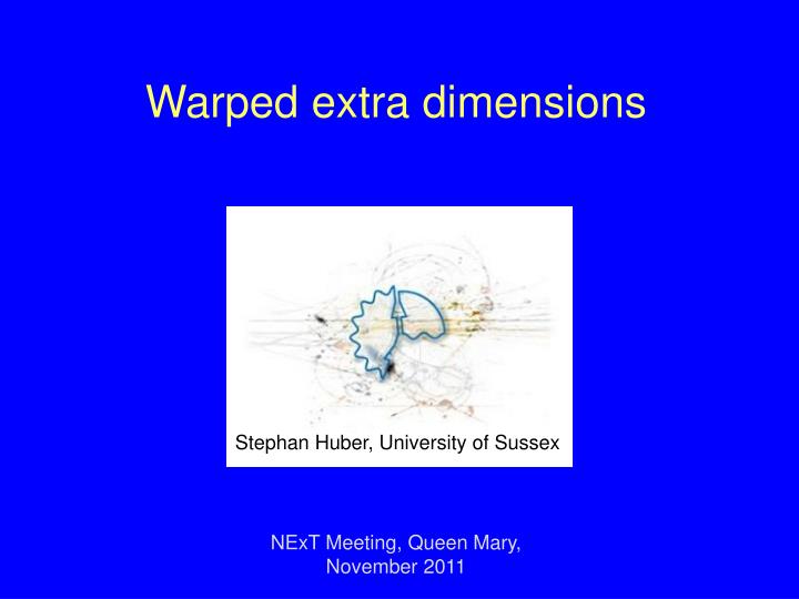 warped extra dimensions