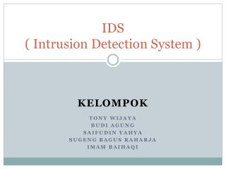 ids intrusion detection system