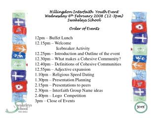 Hillingdon Interfaith Youth Event Wednesday 6 th February 2008 (12-3pm) Swakeleys School