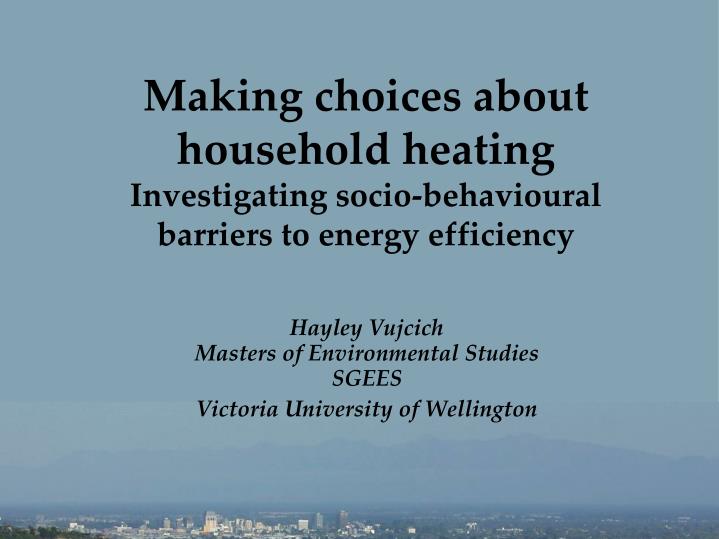hayley vujcich masters of environmental studies sgees victoria university of wellington