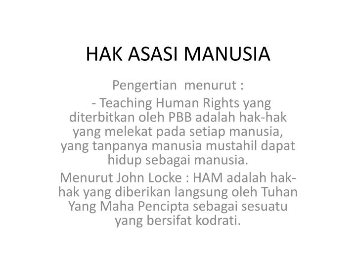 hak asasi manusia