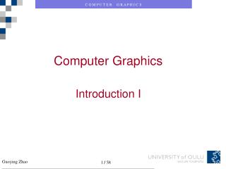 Computer Graphics Introduction I