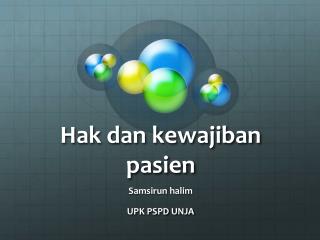 hak dan kewajiban pasien