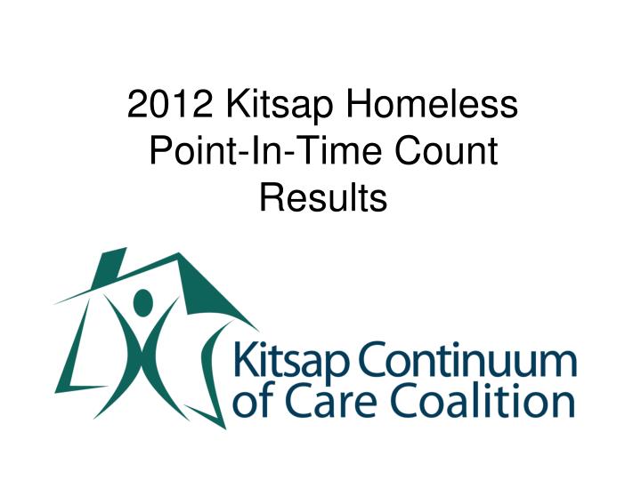 2012 kitsap homeless point in time count results