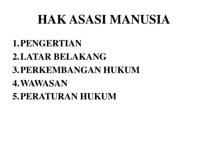 hak asasi manusia