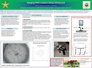 Imaging HIFU Lesions Using Ultrasound Andrew Draudt and Robin Cleveland