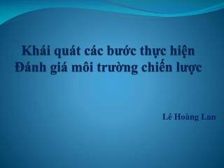 kh i qu t c c b c th c hi n nh gi m i tr ng chi n l c