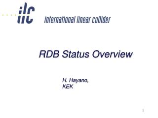 RDB Status Overview