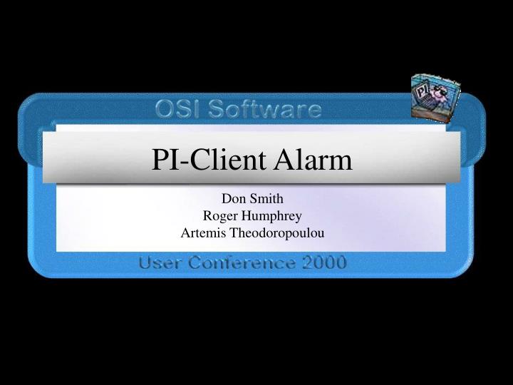 pi client alarm