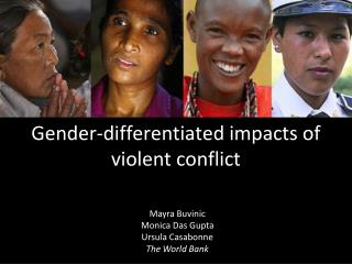 Gender-differentiated impacts of violent conflict