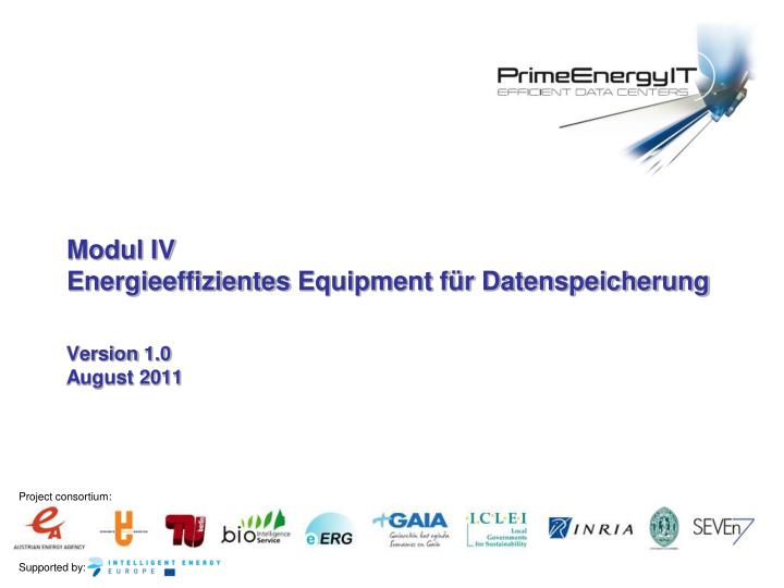 modul iv energieeffizientes equipment f r datenspeicherung