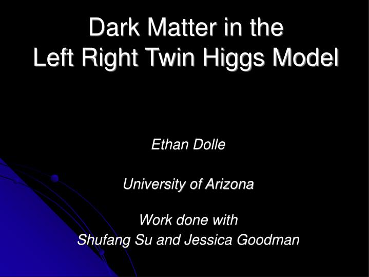 dark matter in the left right twin higgs model