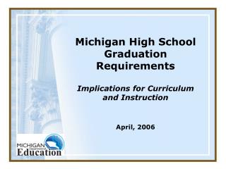 Michigan High School Graduation Requirements