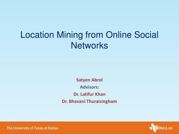 location mining from online social networks