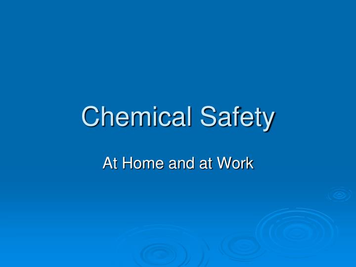 chemical safety