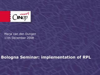 Bologna Seminar: implementation of RPL
