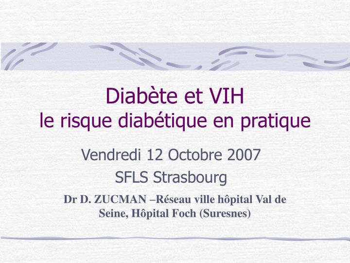 diab te et vih le risque diab tique en pratique