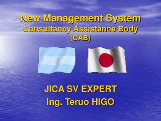 New Management System Consultancy Assistance Body (CAB)