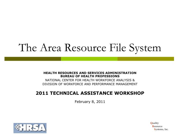 the area resource file system