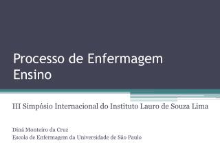 processo de enfermagem ensino