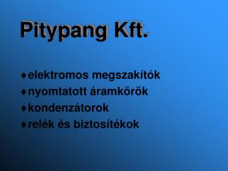 pitypang kft