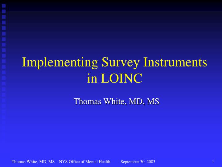 implementing survey instruments in loinc