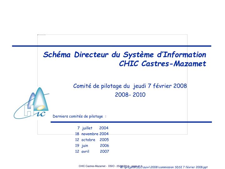 sch ma directeur du syst me d information chic castres mazamet