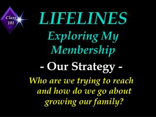 LIFELINES Exploring My Membership