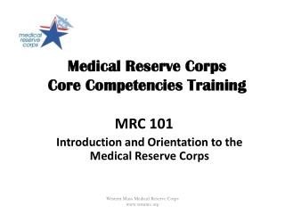 Medical Reserve Corps Core Competencies Training