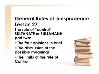 General Rules of Jurisprudence Lesson 27