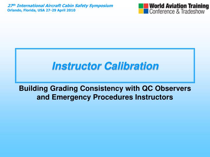 instructor calibration