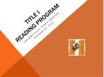 TITLE I Reading program - slide 1