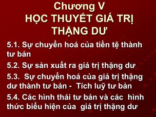 ch ng v h c thuy t gi tr th ng d